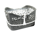 panier motif galet noir