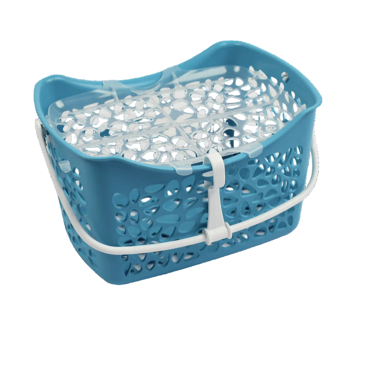 panier motif galet bleu