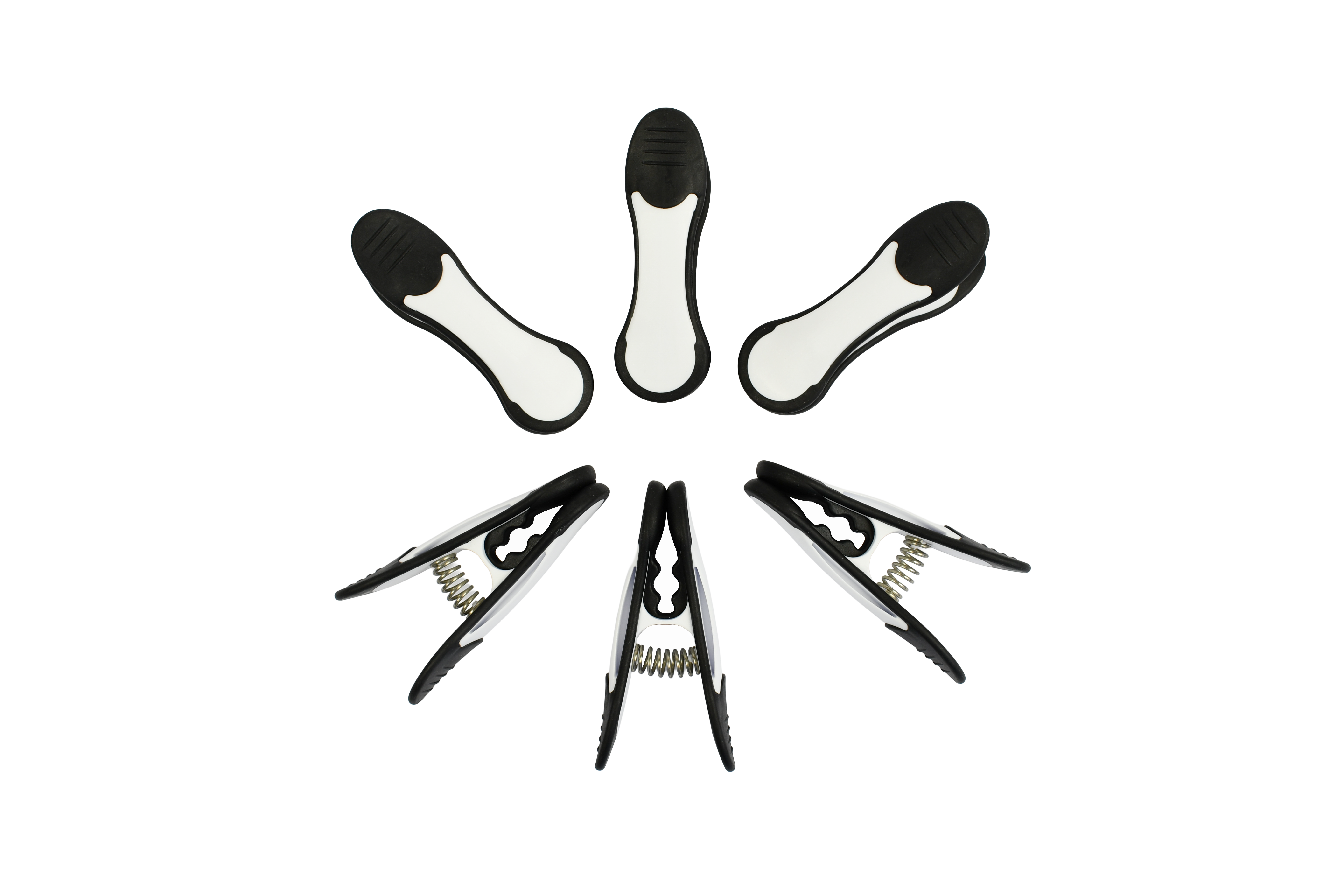 maxi clip bimatiere blanc et noir