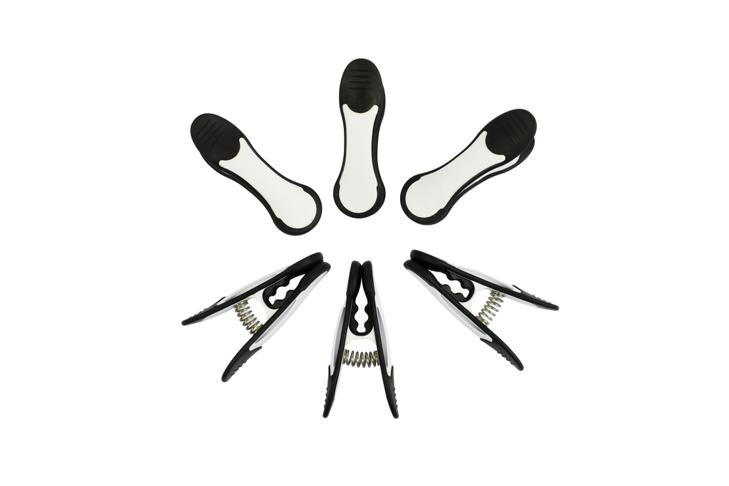 maxi clip bimatiere blanc et noir