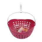 Panier rose avec pinces fleur